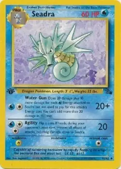 Seadra 42/62 Fossil Set 1st Edition Vintage 1999 Pokemon Card - Image 1