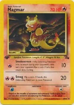 Magmar 39/62 Fossil Set 1st Edition Vintage 1999 Pokemon Card - Image 1