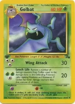 Golbat 34/62 Fossil Set 1st Edition Vintage 1999 Pokemon Card - Image 1