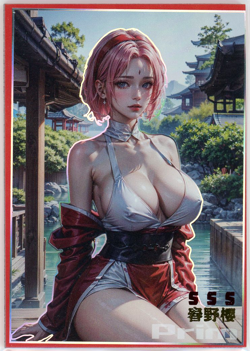 ❤SAKURA HARUNO - Goddess Story Anime Waifu Doujin Card - MILLEFIORI - SSS-07 - Image 1