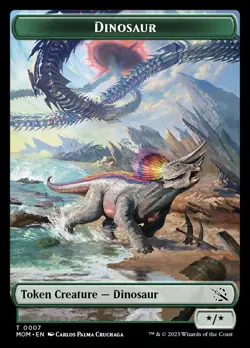 MTG Dinosaur Token [March of the Machine Tokens] Near Mint Magic - Image 1