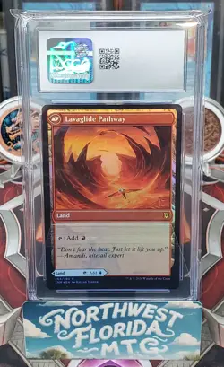 MTG - CGC 9 - Zendikar Rising - Riverglige Pathway / Lavaglide Pathway (Foil) - Image 2