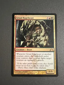 MTG Gruul Ragebeast Gatecrash 170/249 Regular Rare MP - Image 1