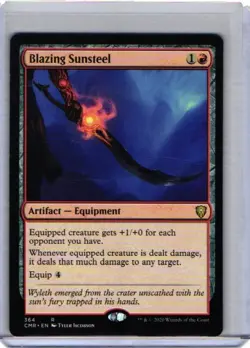 MTG Blazing Sunsteel LP Light Play Commander Legends [761] - Image 1