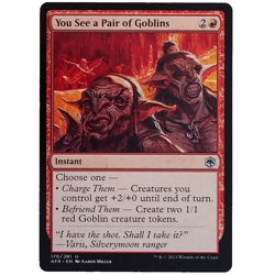 x4 You See a Pair of Goblins AFR MTG M/NM Playset Uncommon Red Instant TCG CCG - Image 1