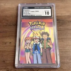 1999 Pokemon Topps Series 2 Silver Foil Checklist CGC 10 GEM Mint - Image 1