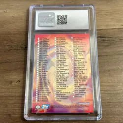 1999 Pokemon Topps Series 2 Silver Foil Checklist CGC 10 GEM Mint - Image 2
