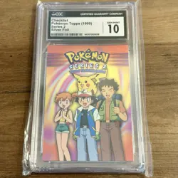 1999 Pokemon Topps Series 2 Silver Foil Checklist CGC 10 GEM Mint - Image 4