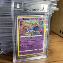 2020 POKEMON SWSH VIVID VOLTAGE ZACIAN 082/185 AMAZING RARE HOLO BGS 9 MINT - Image 1