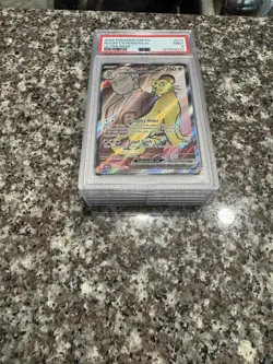 2025 POKEMON DRI EN-DESTINED RIVALS ULTRA RARE TEAM ROCKET'S PERSIAN EX PSA 9 - Image 1