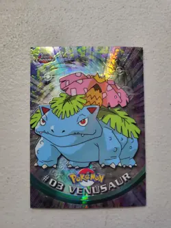 2000 Pokemon Topps Chrome VENUSAUR #03 Spectra Chrome LP- EX Free Shipping - Image 1