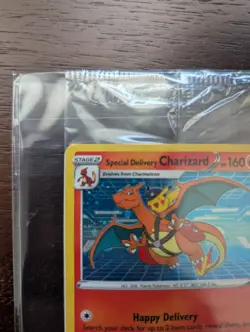 Pokemon TCG Sealed Special Delivery Charizard SWSH075 Holo Promo Swirl - Image 5