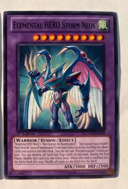 Elemental HERO Storm Neos LCGX-EN073 1st Edition Yugioh Card Jaden Yuki NM - Image 1