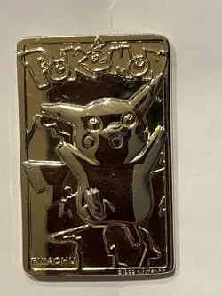 #25 Pokemon 23k Gold Plated PIKACHU Trading Card Nintendo 1999 - Image 1