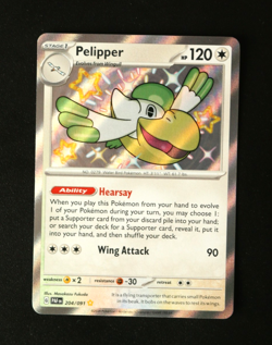 Pokemon Card TCG - Pelipper 204/091 - Paldean Fates - Baby Shiny Rare - NM ⭐ - Image 1