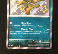 Pokemon Card TCG - Sableye 184/091 - Paldean Fates - Baby Shiny Rare - NM ⭐ - Image 3
