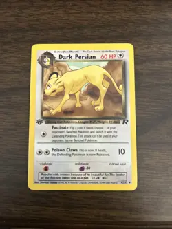 Pokemon Team Rocket Dark Persian 42/82 1st Edition WOTC Card - Image 1