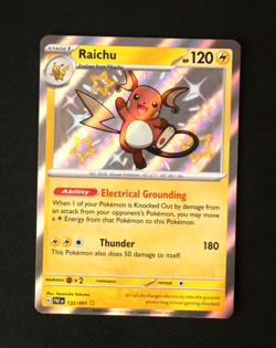 Pokemon Card TCG - Raichu 132/091 - Paldean Fates - Baby Shiny Rare - NM ⭐ - Image 1