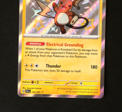 Pokemon Card TCG - Raichu 132/091 - Paldean Fates - Baby Shiny Rare - NM ⭐ - Image 3
