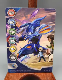 Bakugan Aquos Sharktar Evolutions Y4 Gate 25 metal Trading Card Spin Master - Image 1