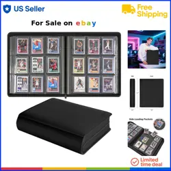 Card Storage Binder Faux Leather 360 Capacity 20 Double Sided Pages Black - Image 1