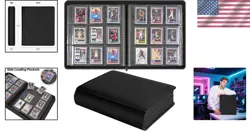 Card Storage Binder Faux Leather 360 Capacity 20 Double Sided Pages Black - Image 2