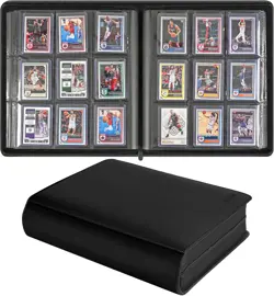 Card Storage Binder Faux Leather 360 Capacity 20 Double Sided Pages Black - Image 3