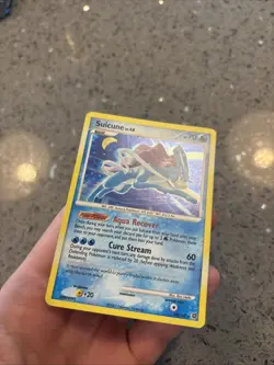 🔥 Pokemon SUICUNE Secret Wonders HOLO RARE Cracked Ice Foil Edition 19/132 - Image 3