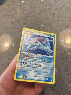 🔥 Pokemon SUICUNE Secret Wonders HOLO RARE Cracked Ice Foil Edition 19/132 - Image 4