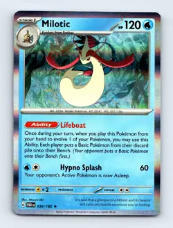 Milotic 036/182 SV04: Paradox Rift NM Regular Holofoil Pokemon Card - Image 1