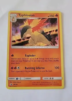 Typhlosion SM185 Black Star Holo Rare Promo Pokemon Card LP - Image 1