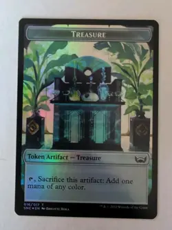Treasure Token Artifact 016/017 / Dog Creature 010/017 NM MTG Card English - Image 1
