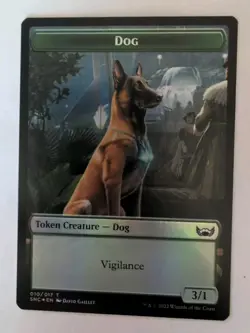 Treasure Token Artifact 016/017 / Dog Creature 010/017 NM MTG Card English - Image 2