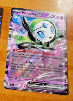 POKEMON FOUDRE NOIRE CARD HOLO CARTE MELOET EX 044/086 BLK FR BLK EV10.5 FR NEUF - Image 1
