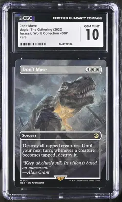 DON'T MOVE Jurassic World Collection Rare CGC 10 Gem Mint MTG - Image 1