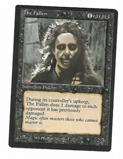 Magic the Gathering ~ MTG ~ 1x The Fallen ~ LP ~ THE DARK - Image 1