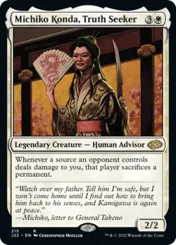 MTG Michiko Konda, Truth Seeker [Jumpstart 2022] Near Mint Magic - Image 1