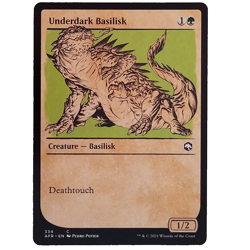 x4 Underdark Basilisk (Showcase) AFR MTG M/NM Playset Common Green Creature TCG - Image 1