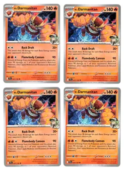x4 N's Darmanitan 027/159 Uncommon Playset Pokemon SV09 Journey Together NM 4x - Image 2