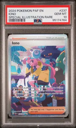 2024 Pokemon Paf EN-Paldean Fates Iono #237 Special Illustration Rare PSA 10 - Image 1