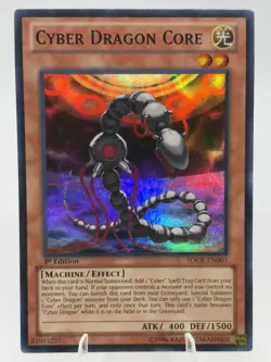 Cyber Dragon Core SDCR-EN001 Super Rare 1st Edition Yugioh TCG HOLO - Image 1