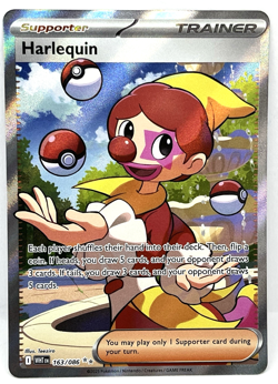Harlequin - Pokemon TCG White Flare Full Art Ultra Rare Pokemon Card 163/086 - Image 1