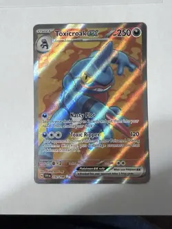 Pokemon Toxicroak EX 232 Full Art LP Pokemon TCG Card Scarlet Violet Base 2023 - Image 1