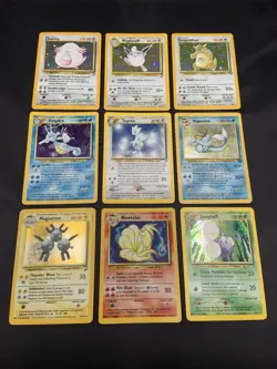 Vintage Rare Holo Pokemon Card Lot WOTC Neo Genesis, 1999 Base Set, Jungle MP/HP - Image 1
