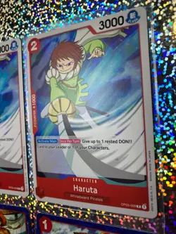 One Piece Card Game Pillars of Strength: OP03-009 Haruta; OP03-020 Striker - Image 3