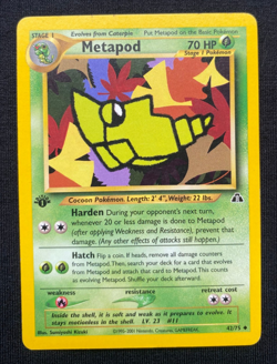 Metapod 42/75 1st Edition | Neo Discovery | Non Holo Pokemon Card (MP) - Image 1