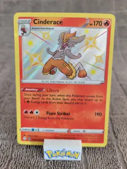 Cinderace SV017/SV122 Shining Fates: Shiny Vault NM Pokemon TCG Card - Image 1