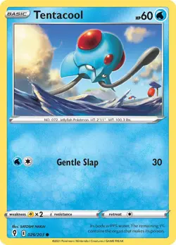 Tentacool 026/203 SWSH07: Evolving Skies Regular NM-Mint Pokemon Card TCG - Image 1