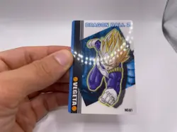 Super Saiyan Vegeta No.61 Dragon Ball Plastic Gummy Card Japanese Bandai 2004 - Image 2