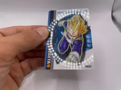 Super Saiyan Vegeta No.61 Dragon Ball Plastic Gummy Card Japanese Bandai 2004 - Image 3
